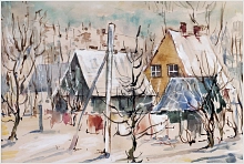 Helga Baltabol, Haus der Künstlerin in Lingen, Aquarell, Emslandmuseum Lingen